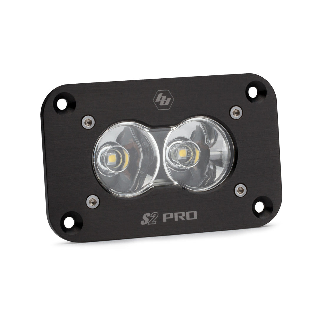 S2 Sport Black Flush Mount LED Auxiliary Light Pod – Universal