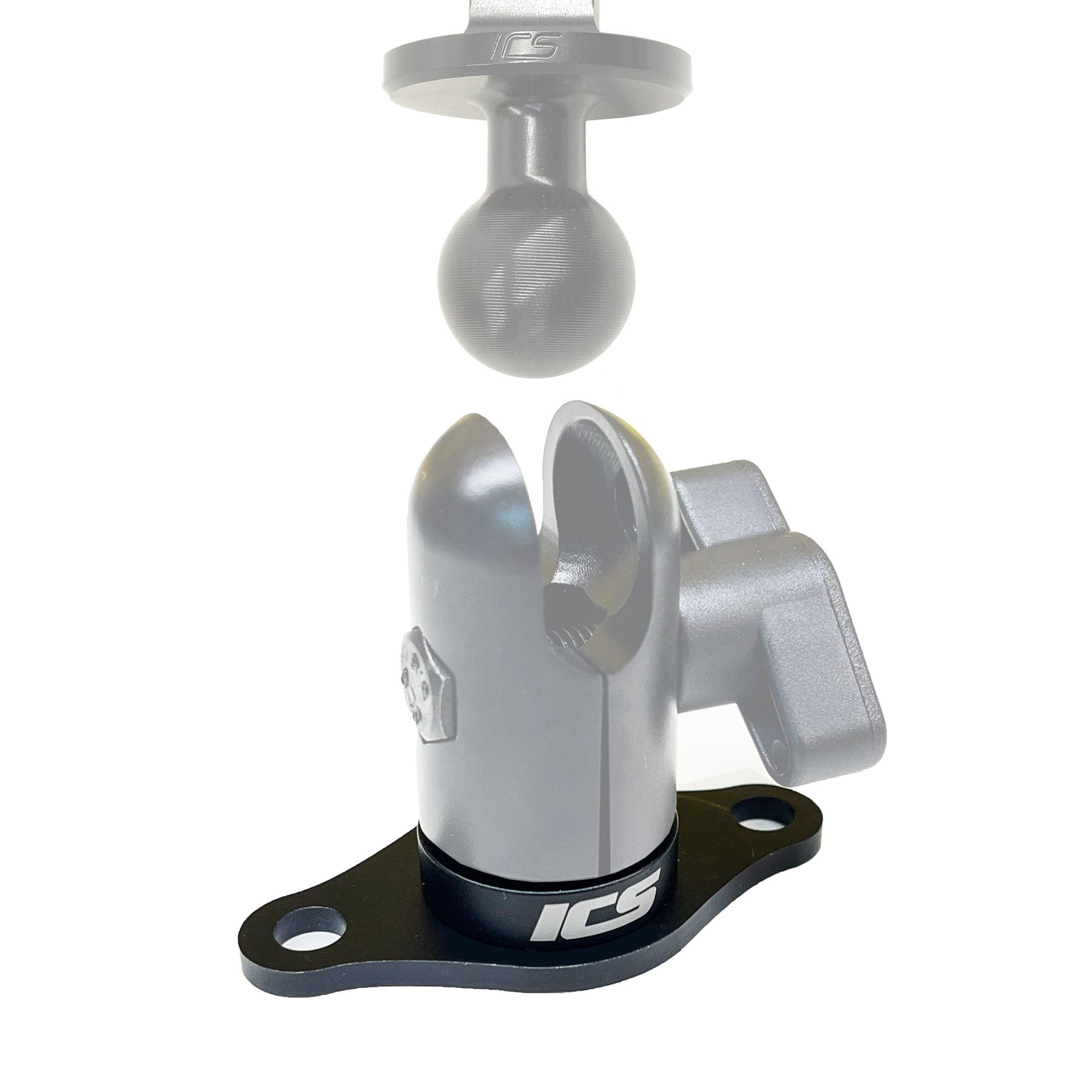 2 Hole AMPS single joint Mount - Matte