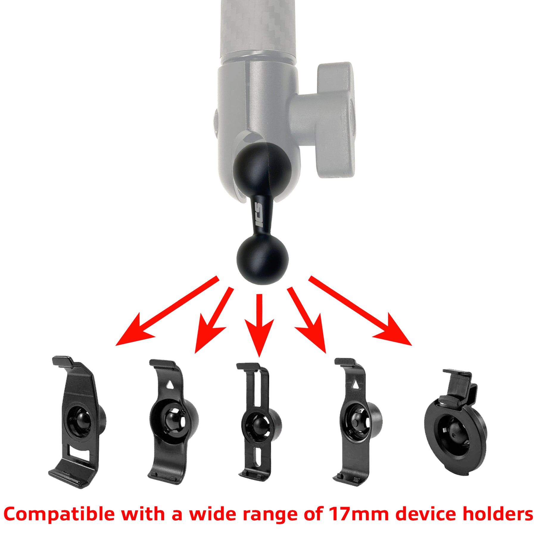 20mm to 17mm double Ball Mount