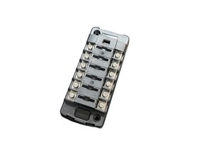 6 Circuit Independent Fuse Block Standard Blade with Cover