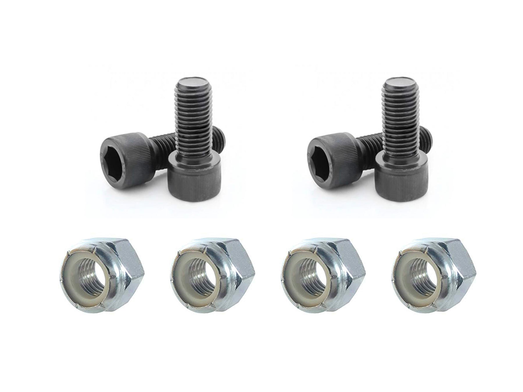 Stainless steel socket head Allen screws w/nylon lock nuts (pack of four)